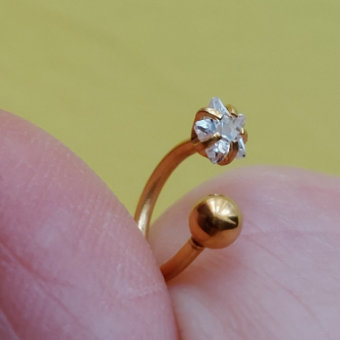 Auskarai pirsingui į kremzlę, cartilage, rook, tragus "Žvaigždutė"