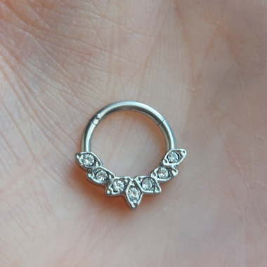Auskarai pirsingui forward helix, daith, septum, cartilage "Septyni lapeliai"