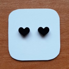Magnetiniai auskarai "Juodos širdelės"
